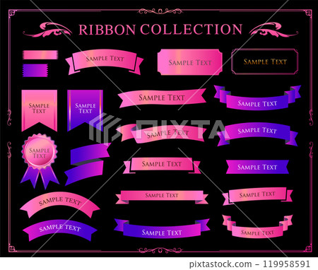 Christmas colorful ribbon material Christmas colorful ribbon material 119958591
