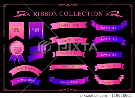 Christmas colorful ribbon material Christmas colorful ribbon material 119958602
