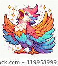 Colorful phoenix manga style 119958999