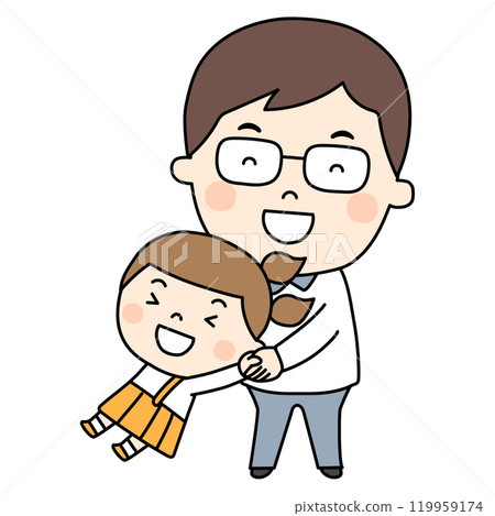 Child playing with dad 119959174