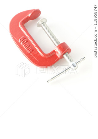 Clamp photographed on white background 119959747