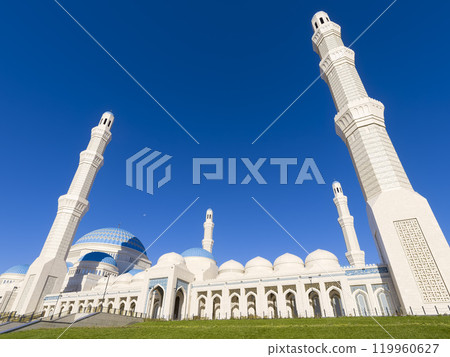 The Grand Mosque in Astana, Kazakhstan, against the blue sky 119960627