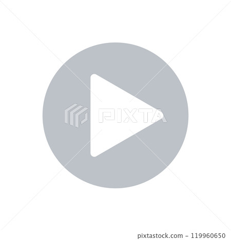 Icon Simple play button Gray Icon Simple play button Gray 119960650