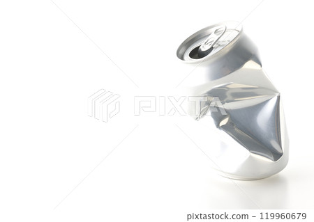 在白色背景下拍攝空罐頭 119960679
