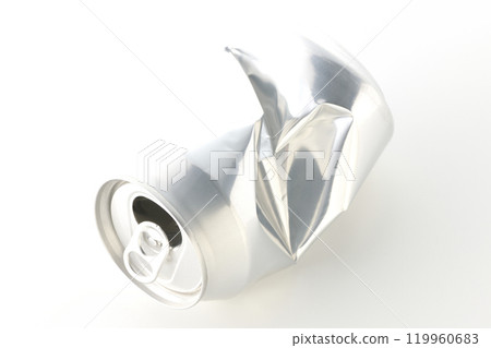 Photographing an empty can against a white background 119960683