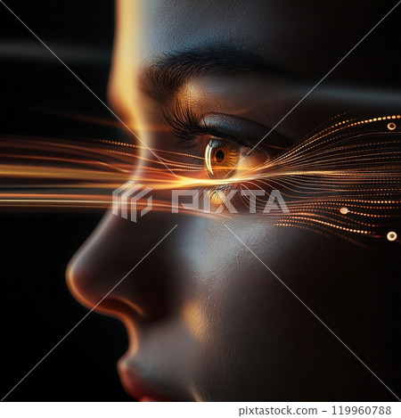 Human eye and light waves, visual information 119960788