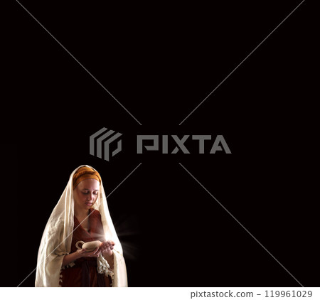 Young pretty girl with candle 119961029