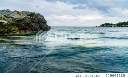 Soleil Hill Beach in Yokosuka Japan on Shore of Sagami Bay 119961889