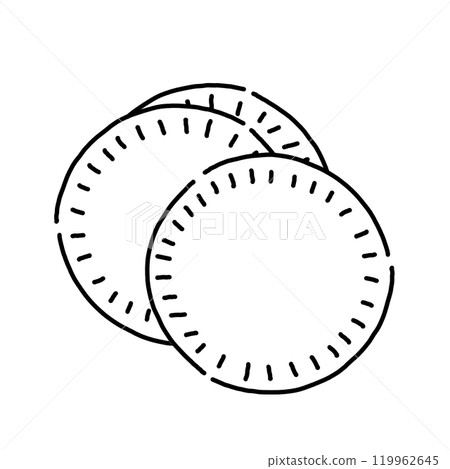 Paper plate - simple cutlery illustration Paper plate - simple cutlery illustration 119962645