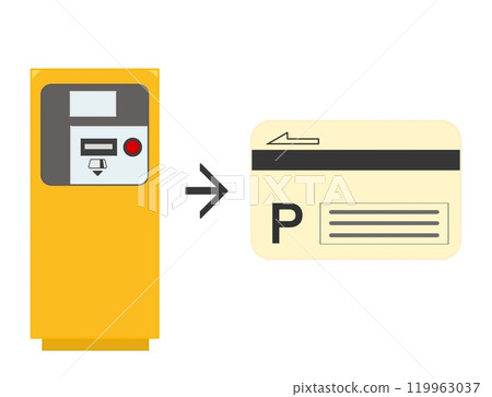 Parking ticket machine and parking ticket 119963037