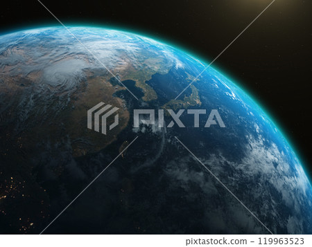 Earth Japan Sun CG background Earth Japan Sun CG background 119963523