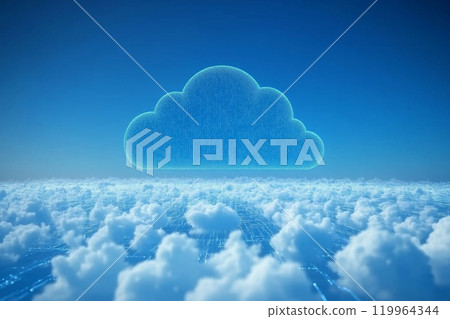 Cloud computing technology concept background. 119964344