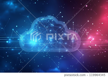 Cloud computing technology concept background. 119964345