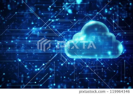 Cloud computing technology concept background. 119964346