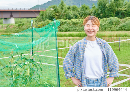 Fields and women, farmers, home gardens, rural life Fields and women, farmers, home gardens, rural life 119964444