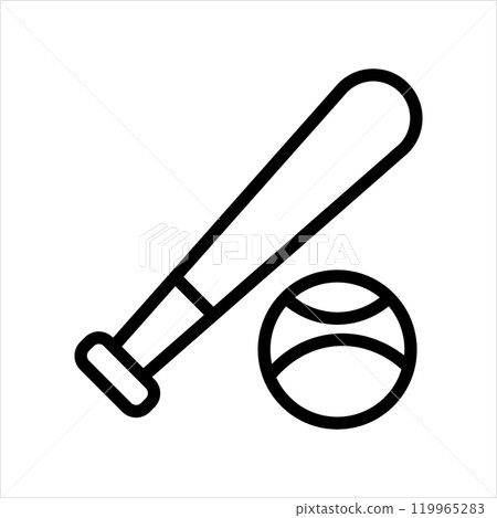This is a nice baseball Bat Icon design 119965283