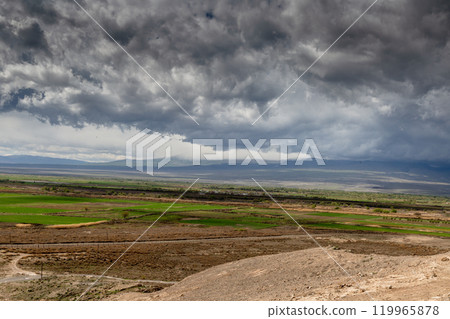 Khor Virap monastery in front of mount Ararat. Ararat mountain. beautiful landscape 119965878