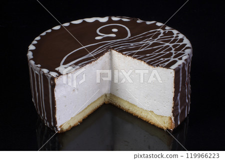 cut piece of cake bird's milk cut piece of cake bird's milk 119966223