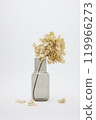灰色花瓶和乾繡球花 119966273