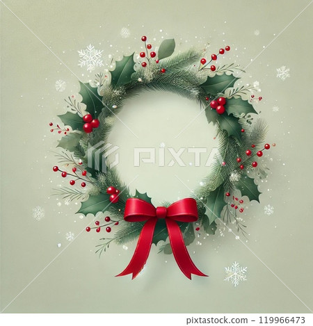 White Christmas tree and silver frame 119966473