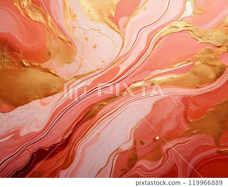 粉紅色和金色抽像大理石背景 粉紅色和金色抽像大理石背景 119966889