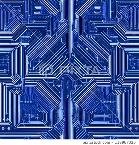 Repeated seamless illustration material - Blue 119967326