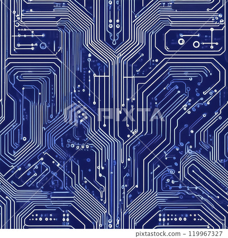 Repeated seamless illustration material - Blue 119967327