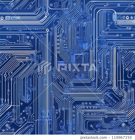 Repeated seamless illustration material - Blue 119967350