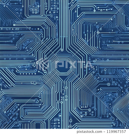 Repeated seamless illustration material - Blue 119967357