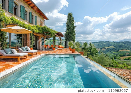 Luxurious Italian Villa with Private Pool, Hillside Views, and Landscaped Gardens 119968067