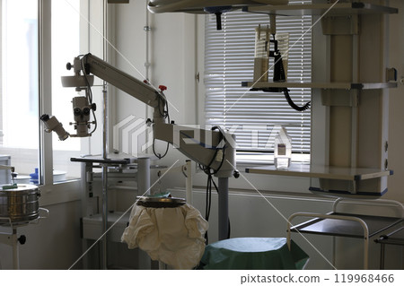 City Gomel, Belarus.May 31, 2017 Gomel medical hospital. Apparatus for treating eyes.Diseases of eyes and eyesight in hospital conditions City Gomel, Belarus.May 31, 2017 Gomel medical hospital. Apparatus for treating eyes.Diseases of eyes and eyesight in hospital conditions 119968466