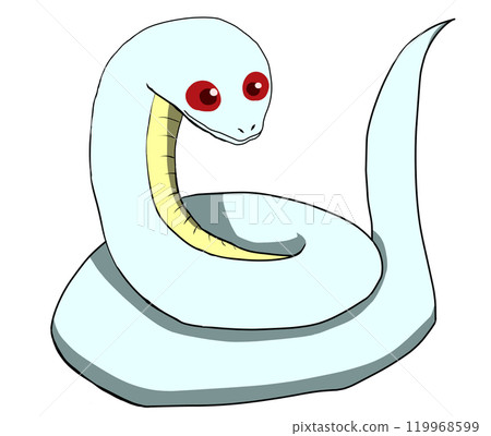 New Year's card material snake white snake year 119968599