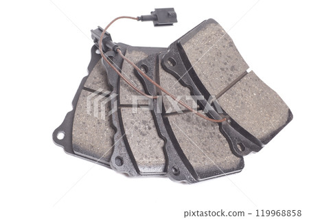Auto brake pads isolated on white background 119968858