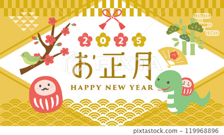 2025 Year of the Snake New Year's material (Full HD 16:9 size) 119968896