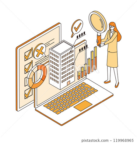 Woman Analyzing a Company 119968965