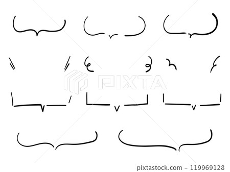 Simple line handwritten speech bubble set 119969128
