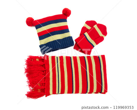 scarf, hat and gloves 119969353