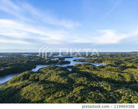 Ago Bay (drone aerial photography) Ise-Shima National Park, Shima City, Mie Prefecture 119969386