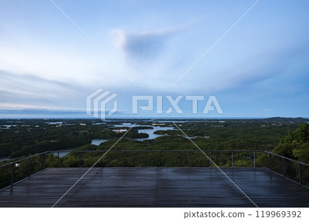 Ago Bay as seen from Yokoyama Observatory, Ise-Shima National Park, Shima City, Mie Prefecture Ago Bay as seen from Yokoyama Observatory, Ise-Shima National Park, Shima City, Mie Prefecture 119969392