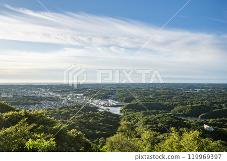 Ago Bay as seen from Yokoyama Observatory, Ise-Shima National Park, Shima City, Mie Prefecture 119969397