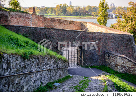 Remains of Historic Belgrade Fortress fortifications in Kalemegdan park in Belgrade, Serbia Remains of Historic Belgrade Fortress fortifications in Kalemegdan park in Belgrade, Serbia 119969623
