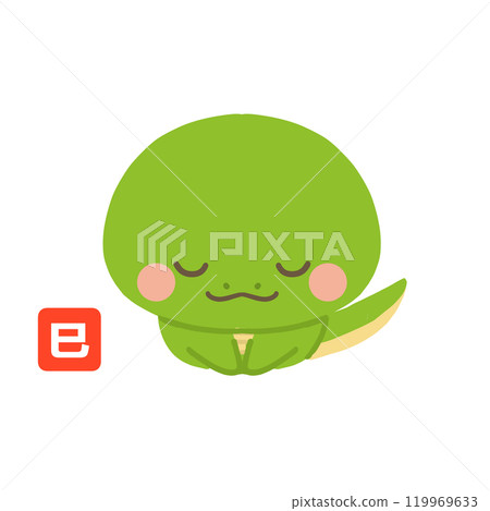 New Year's card material for the Year of the Snake: Bowing snake, no lines 119969633