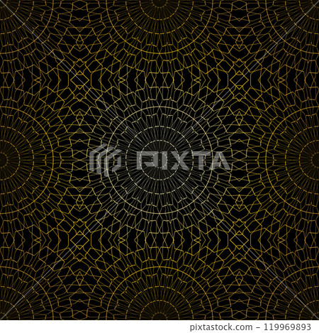 Geometric gold lace pattern 7 119969893