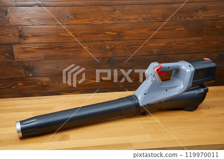 Electric leaf blower in a shed Electric leaf blower in a shed 119970011