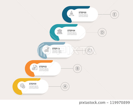 infographics timeline business workflow report background with business icon 5 steps for presentation infographics timeline business workflow report background with business icon 5 steps for presentation 119970899