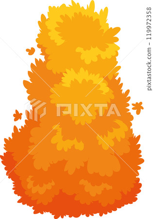 Captivating autumn display, a dense, textured bush with warm toned leaves and rich hues creates a vibrant natural scene Captivating autumn display, a dense, textured bush with warm toned leaves and rich hues creates a vibrant natural scene 119972358