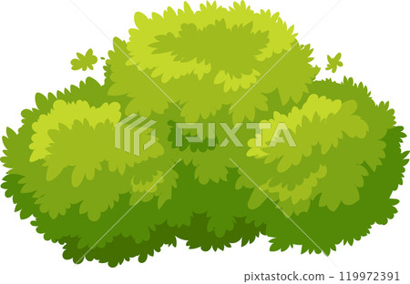Vibrant green foliage with lush, abundant leaves against a pristine white backdrop, evoking a feeling of natural beauty and flourishing growth 119972391