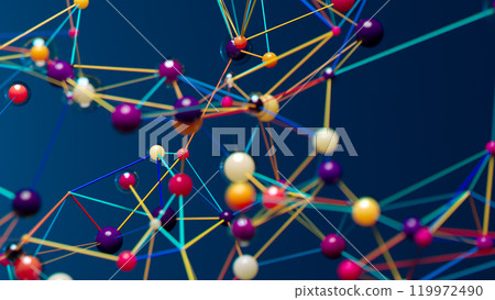 Galactic Web: A Vivid Network of Spheres and Lines 119972490