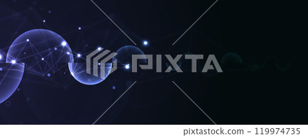 Abstract digital cloud computing technology for business project 119974735