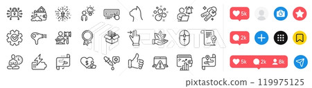 Swipe up, Success and Touchscreen gesture line icons pack. Social media icons. Hair dryer, Keys, Yoga web icon. Approved agreement, Organic product, Group people pictogram. Vector Swipe up, Success and Touchscreen gesture line icons pack. Social media icons. Hair dryer, Keys, Yoga web icon. Approved agreement, Organic product, Group people pictogram. Vector 119975125